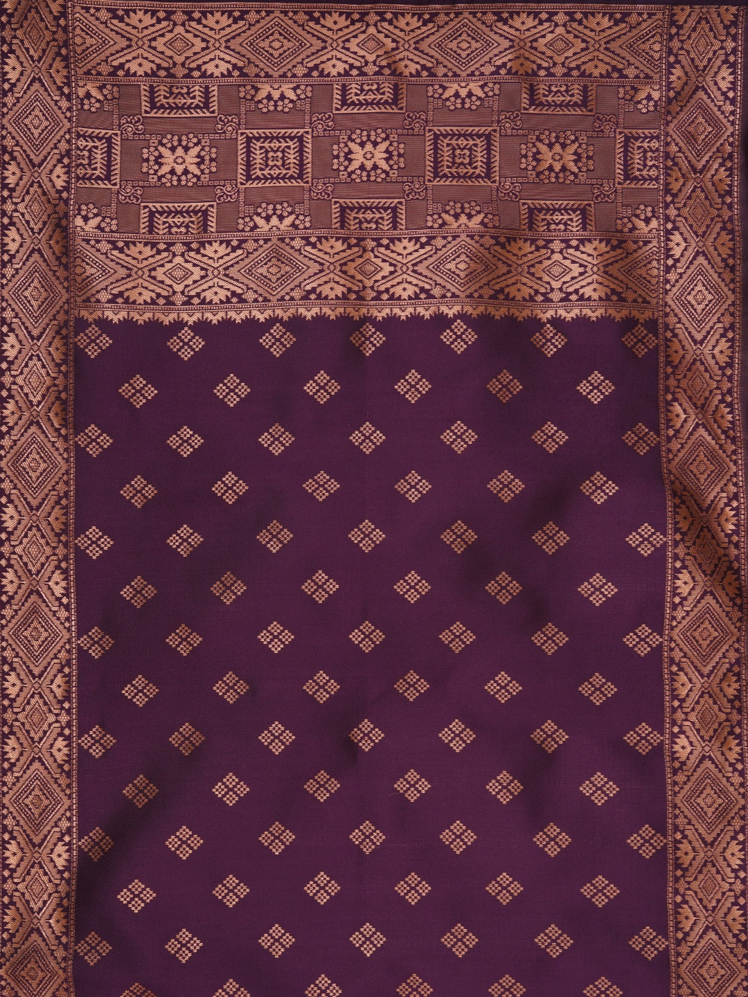 Floral Silk Zari Woven Red Dress Material with Dupatta