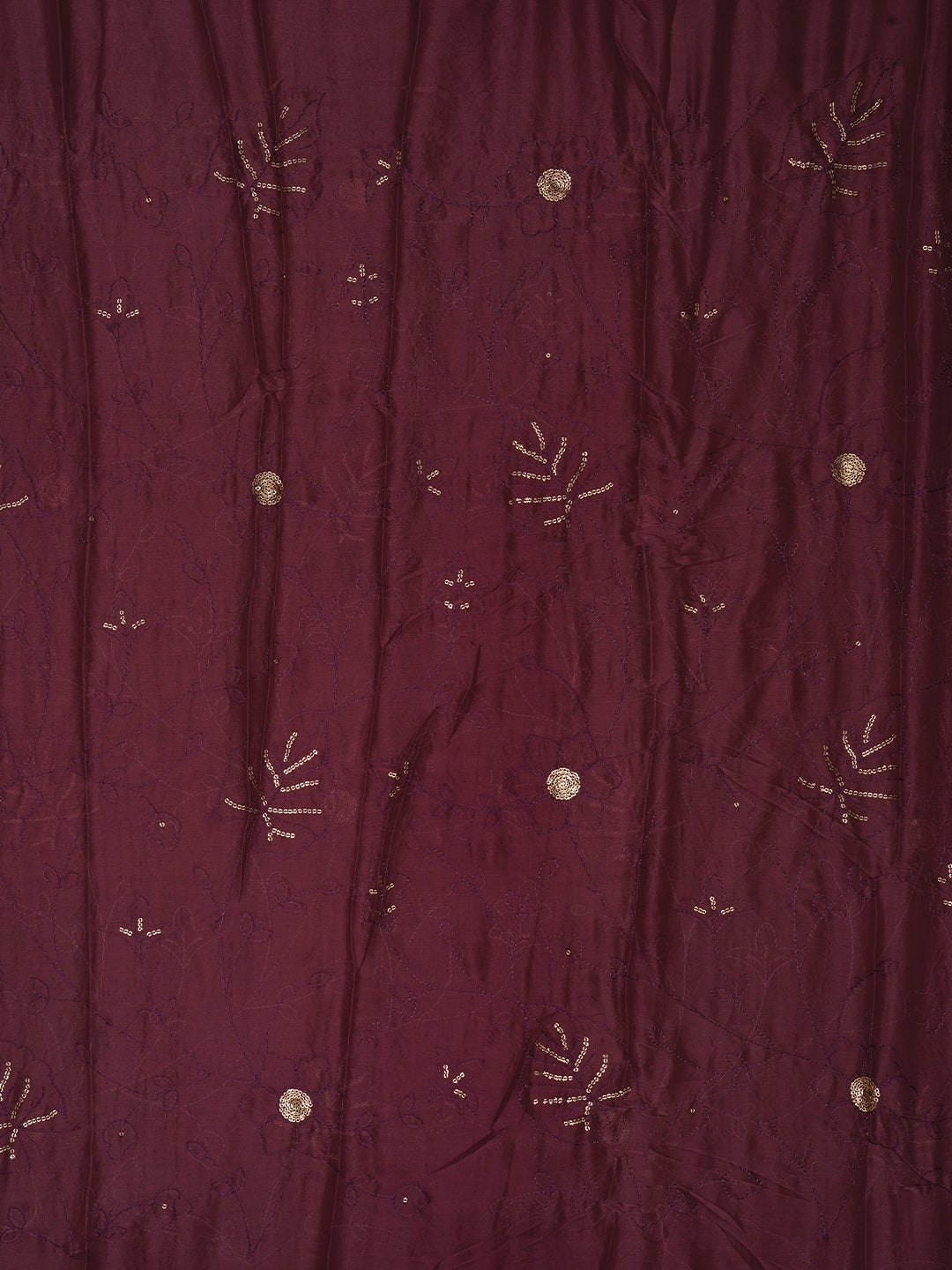 Purple Sequin Embroidered Organza Dress Material with Dupatta