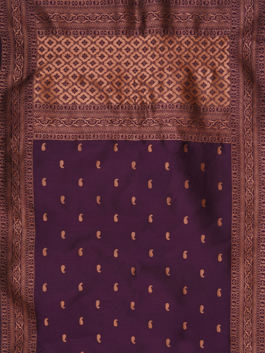 Red Floral Silk Zari Woven Dress Material with Dupatta