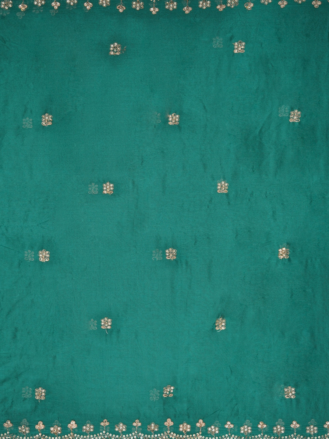 Sequin Embellished Multi Color Organza Dress Material with Dupatta