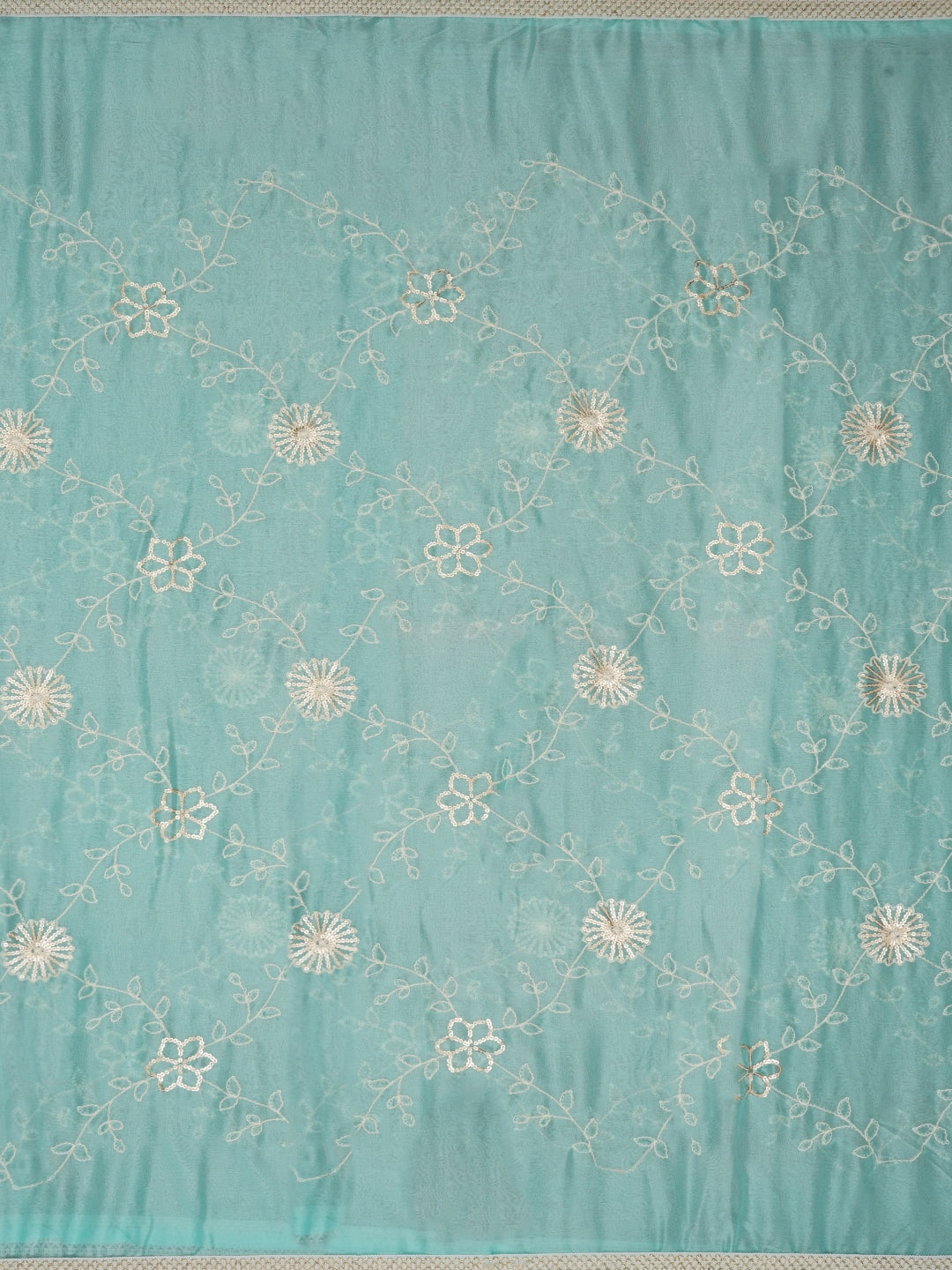 Multi Color Cotton Blend Embellished Dress Material with Dupatta