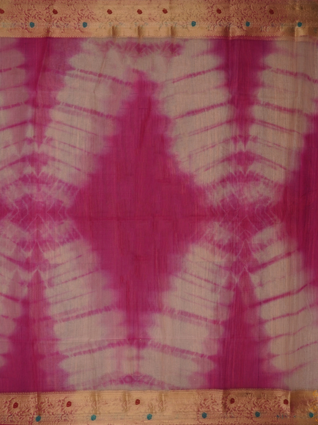 Pink Cotton Woven Design Embellished Dress Material with Dupatta