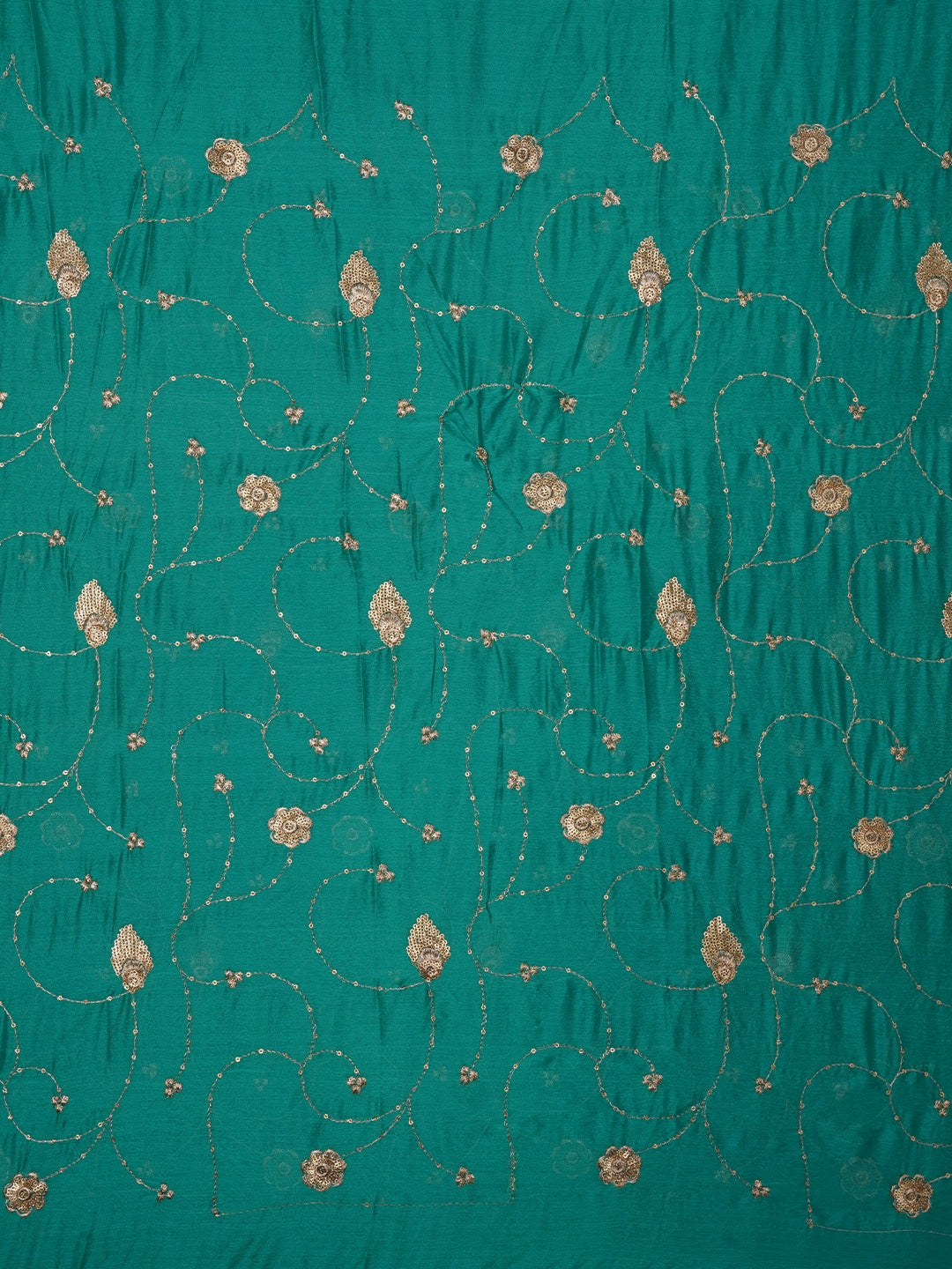 Sea Green Zari Pure Cotton Dress Material with Dupatta