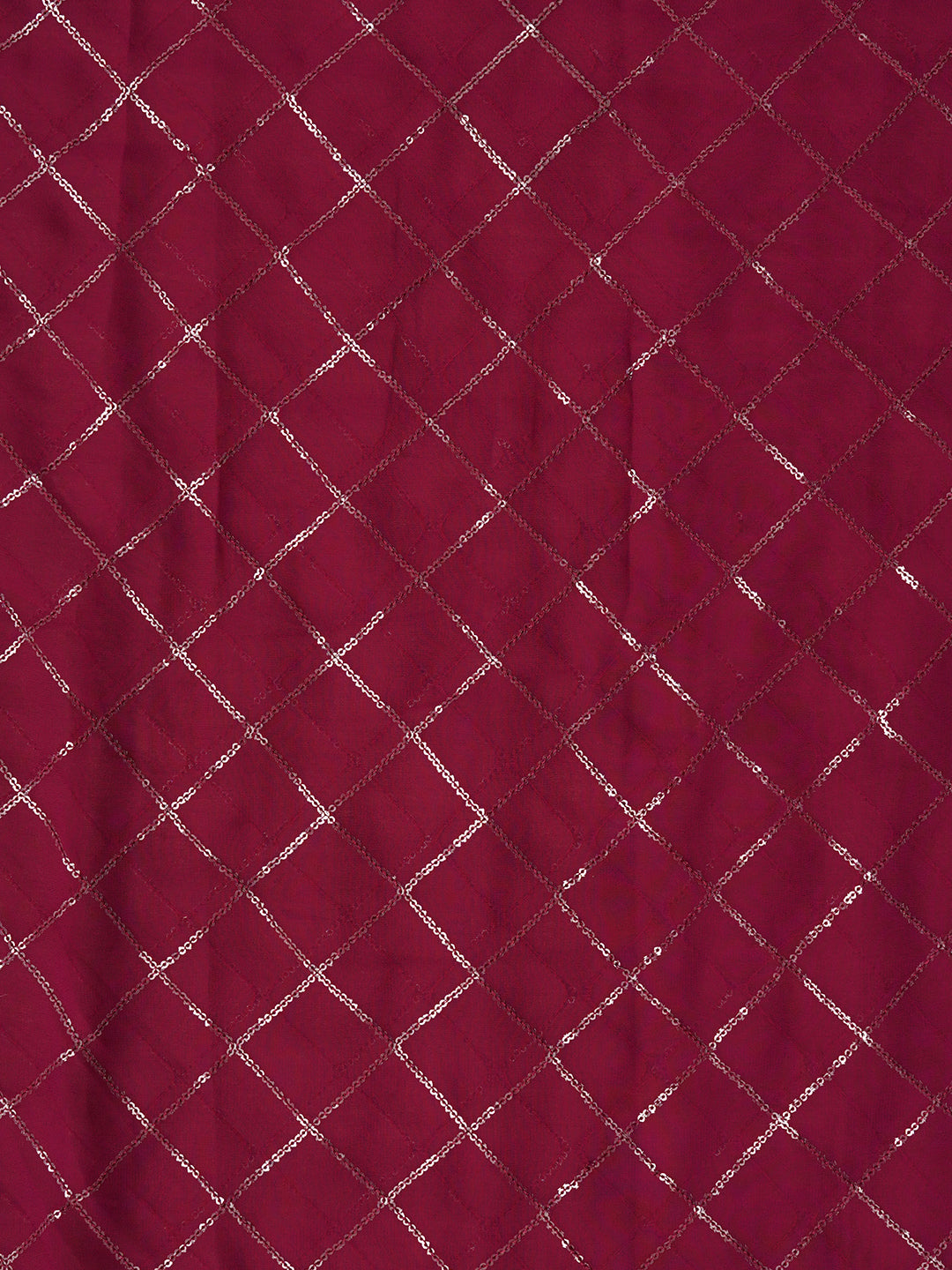 Pink Unstitched Embroidered Silk Georgette Dress Material With Dupatta