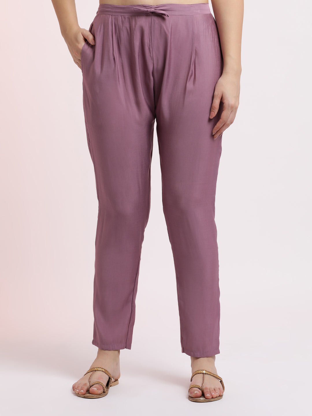 Floral Embroidered Festive Purple Kurta Set With Dupatta