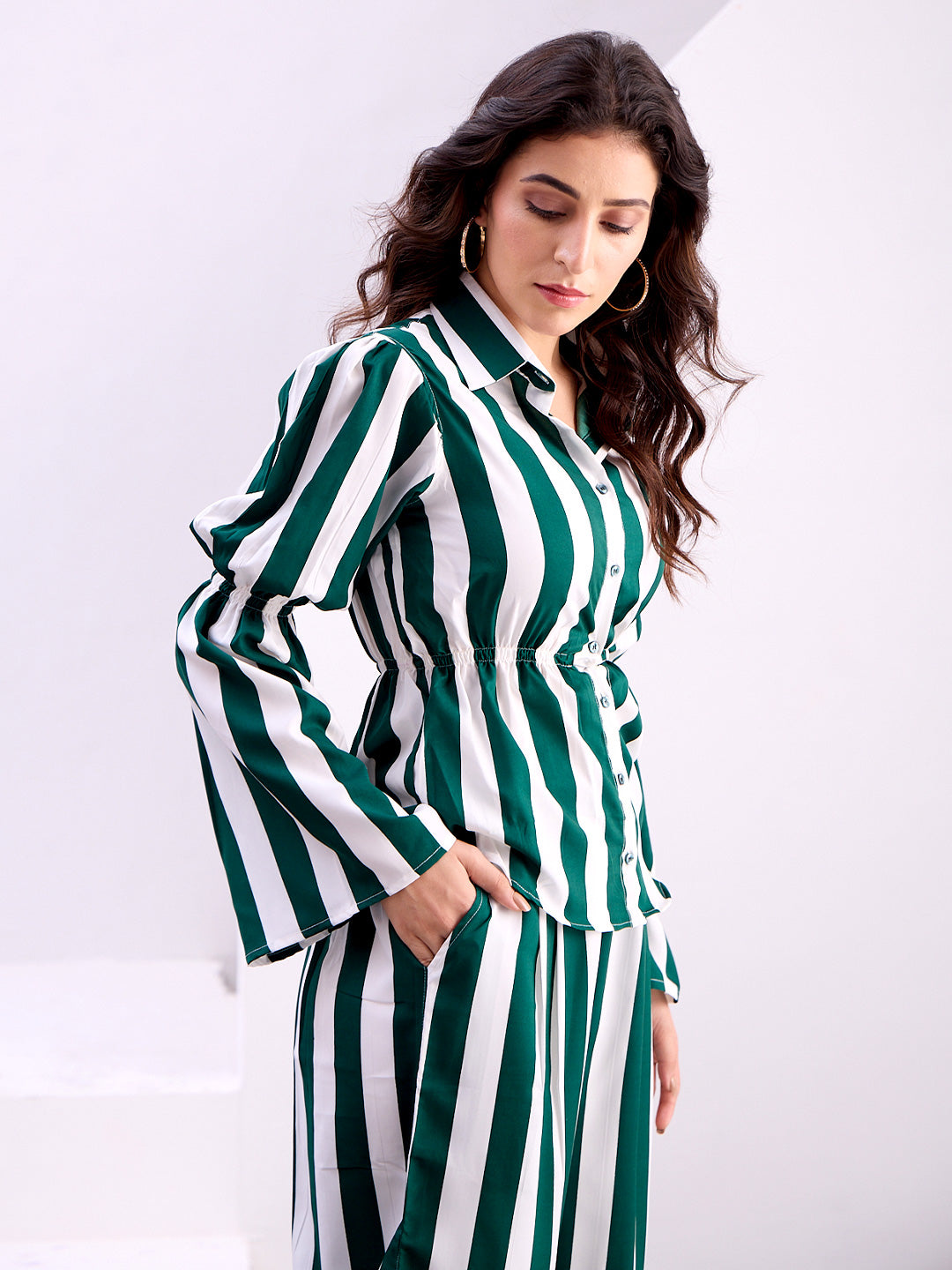 Party Wear Striped Co-ord Set