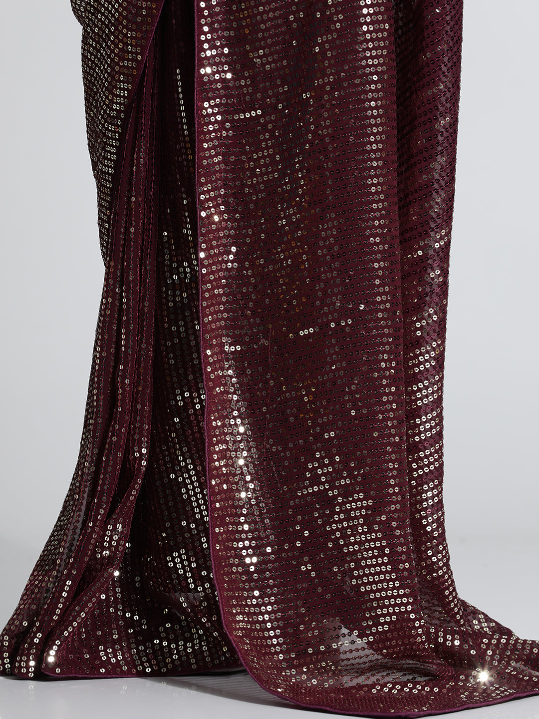 Sequin Embroidered Party Wear Tissue Saree