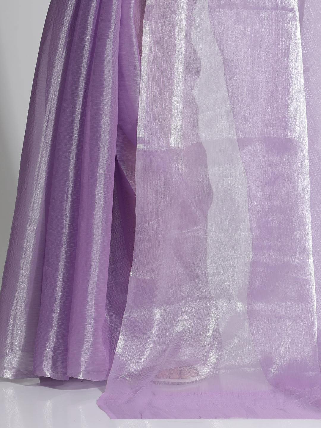 Lavender Festive Tissue Solid Saree