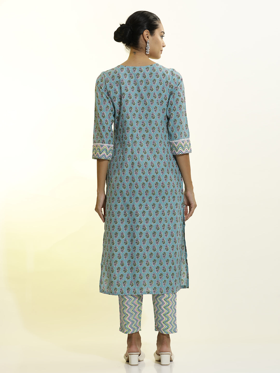 Rama Ethnic Motif Printed Cotton Straight Kurta Set