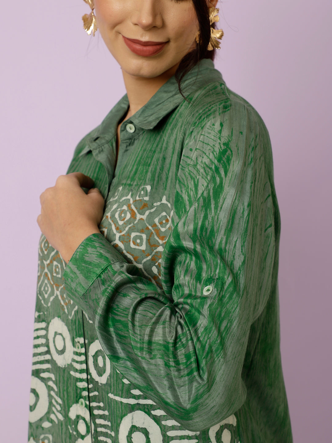 Hand Tie-Dye Bagru Printed Office Co-ord Set