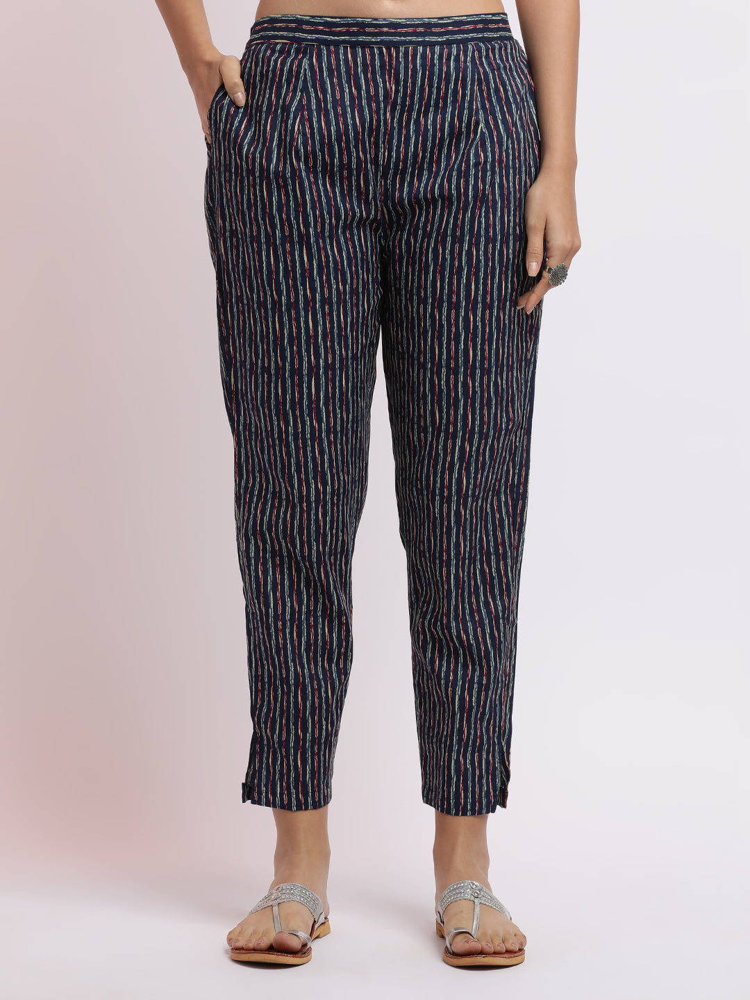 Embroidered Cotton Kurta Set With Dupatta