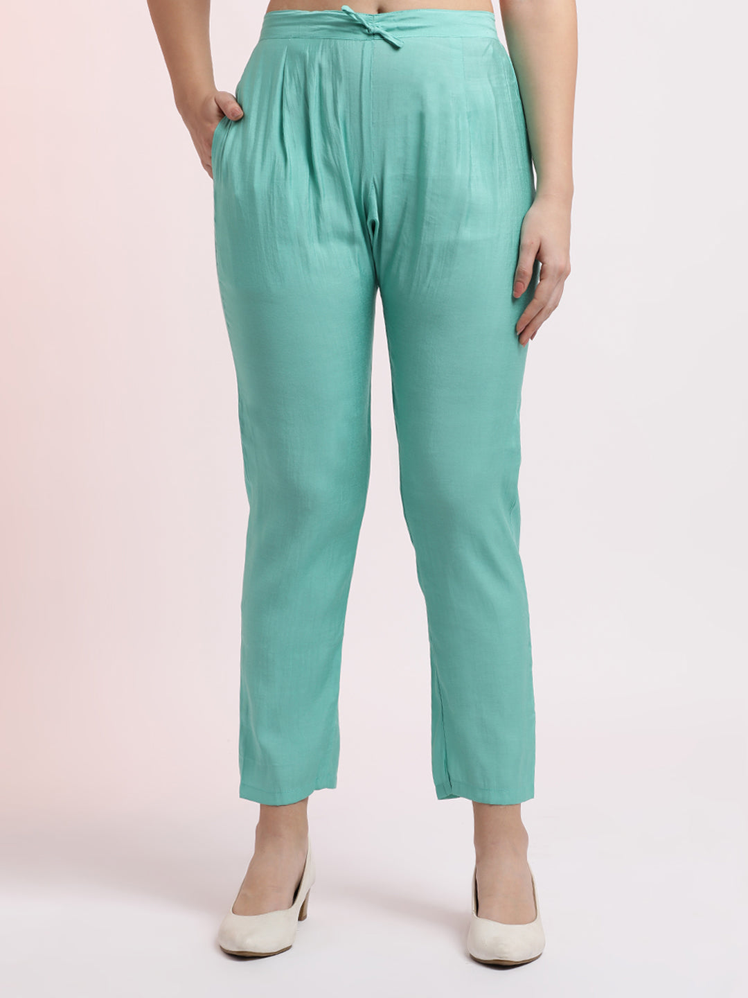 Sea Green Embroidered Silk Blend Kurta Set With Dupatta