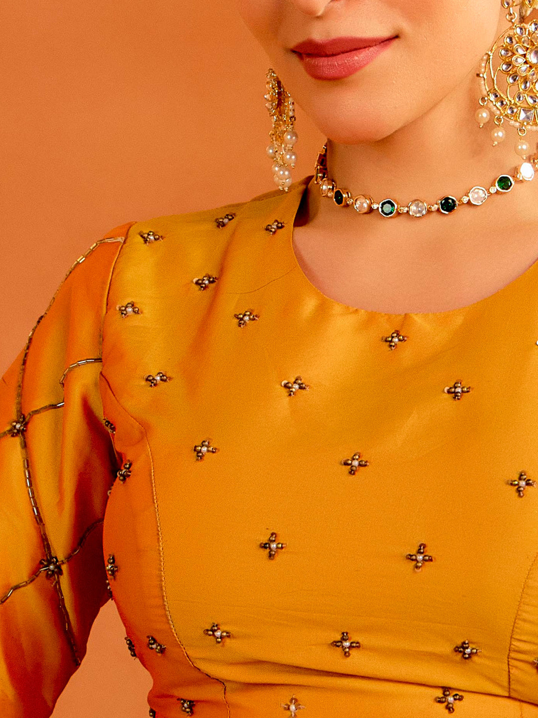 Festive Embellished Lehenga with Blouse and Dupatta