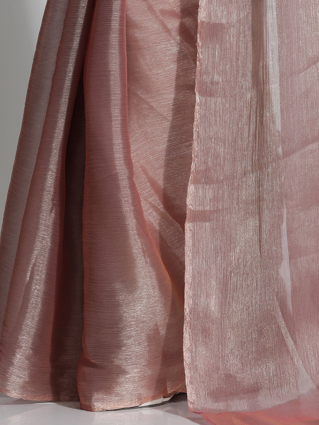 Black Festive Tissue Solid Saree