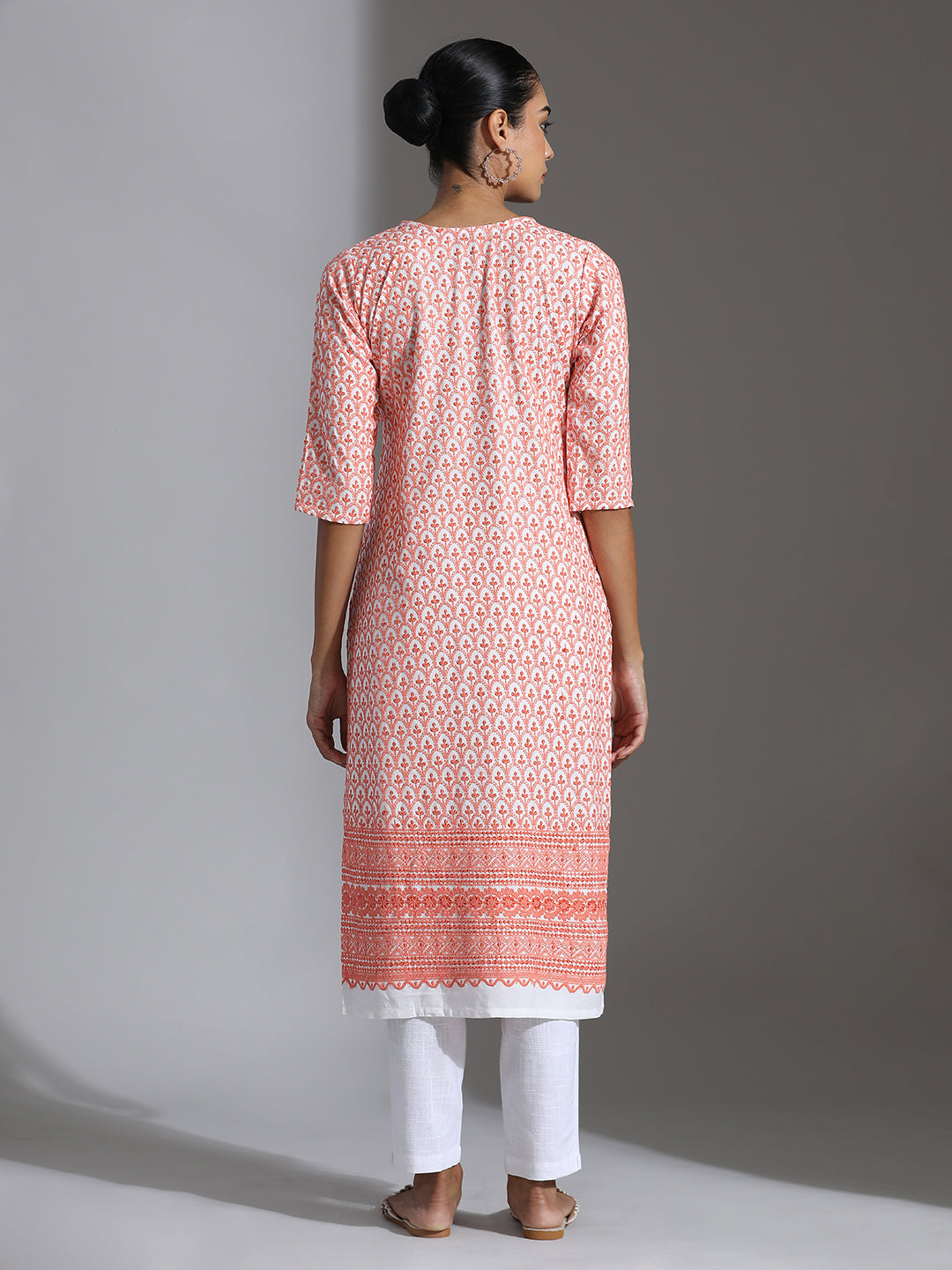 Heavy Embroidered Rayon Straight Kurta