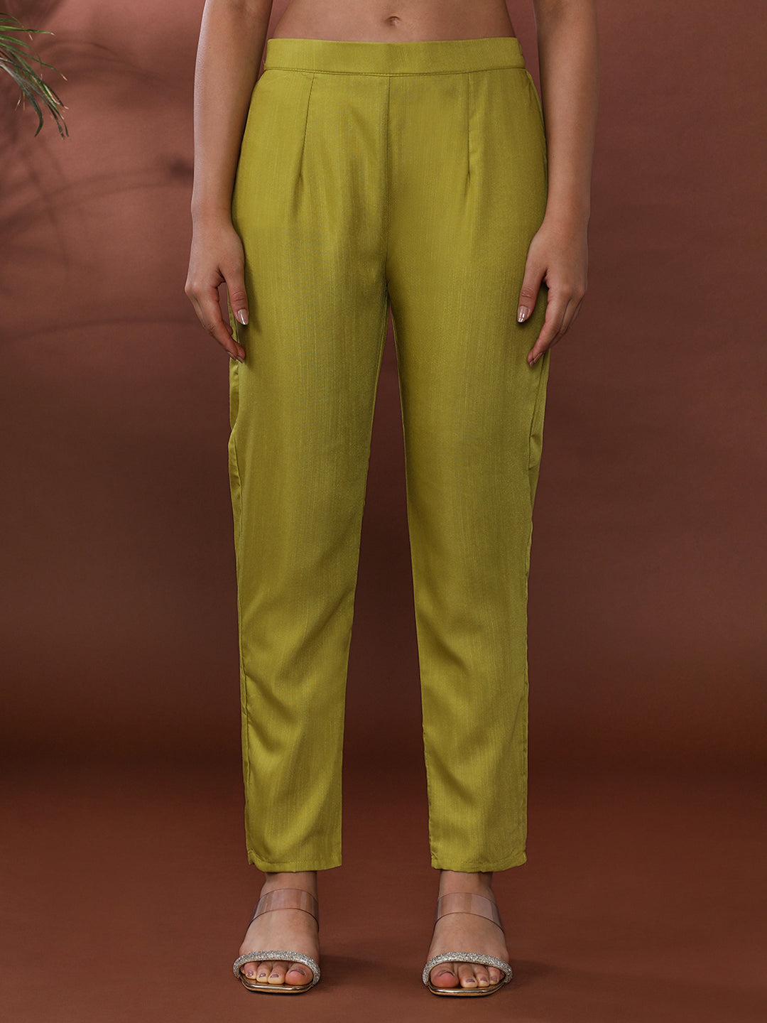 Solid Embroidered Kurta & Trousers Sets