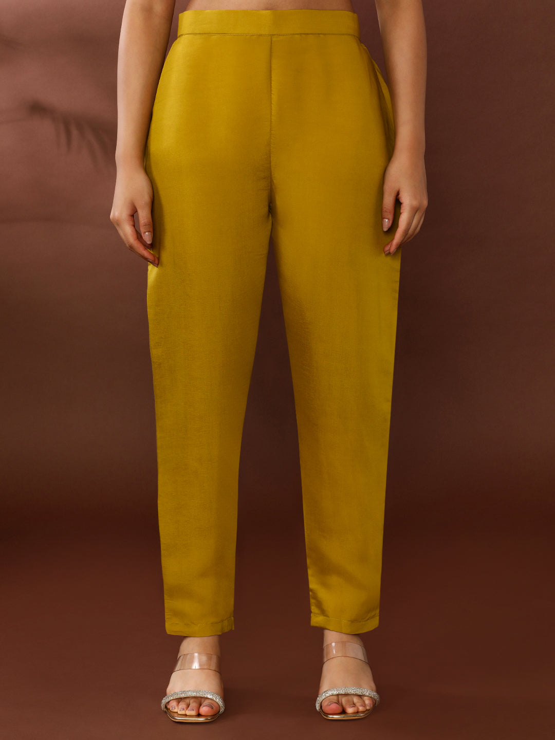 Floral Embroidered Chanderi Silk Kurta & Trousers Sets