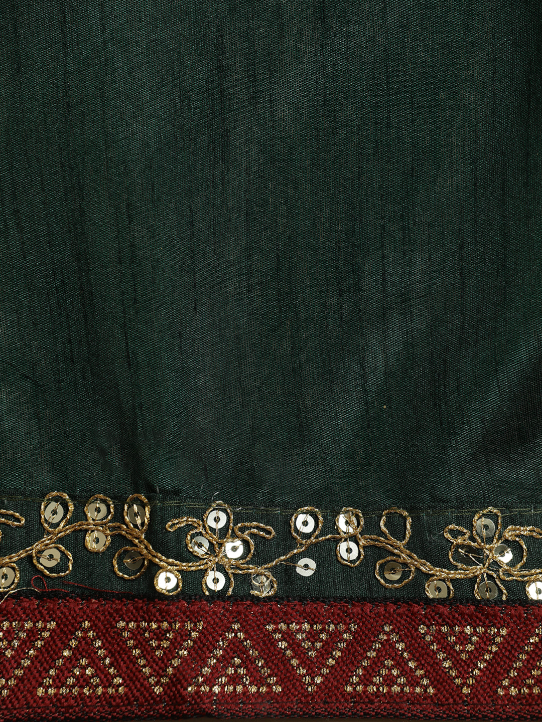 Green Printed Lightweight Georgette Saree