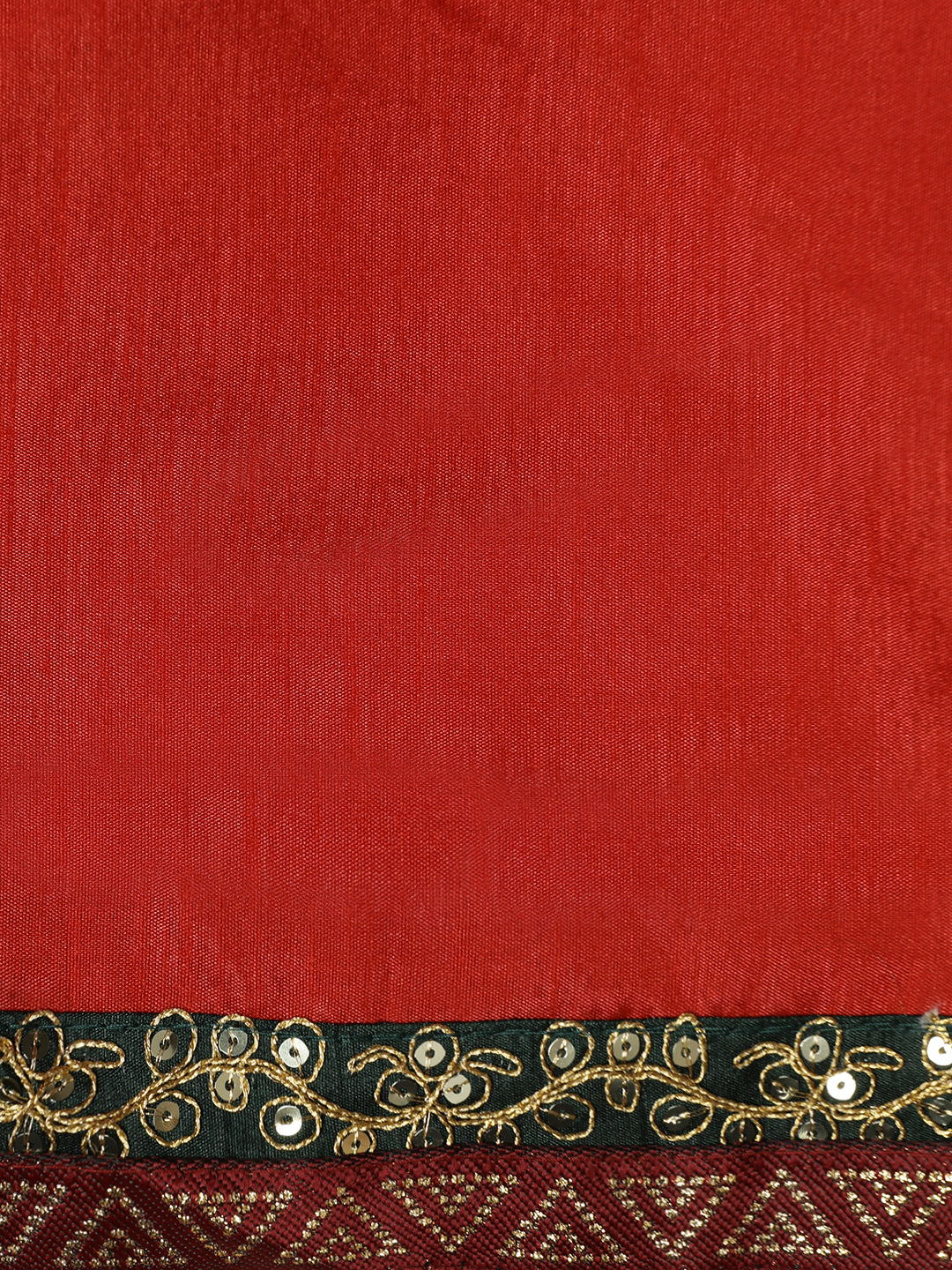 Red Printed Lightweight Georgette Saree