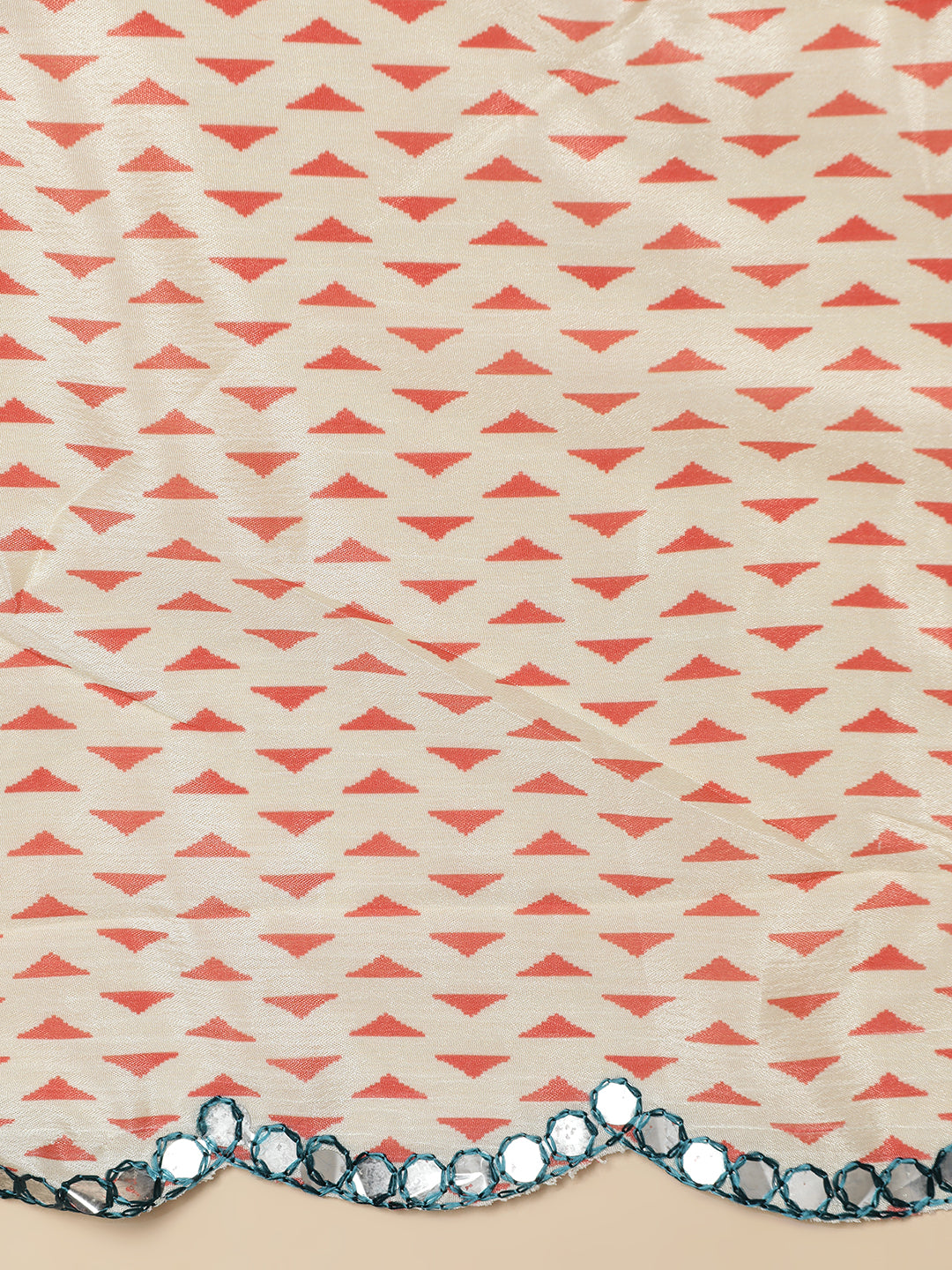 Green Tie-Dye Printed Mirror Work Satin Saree