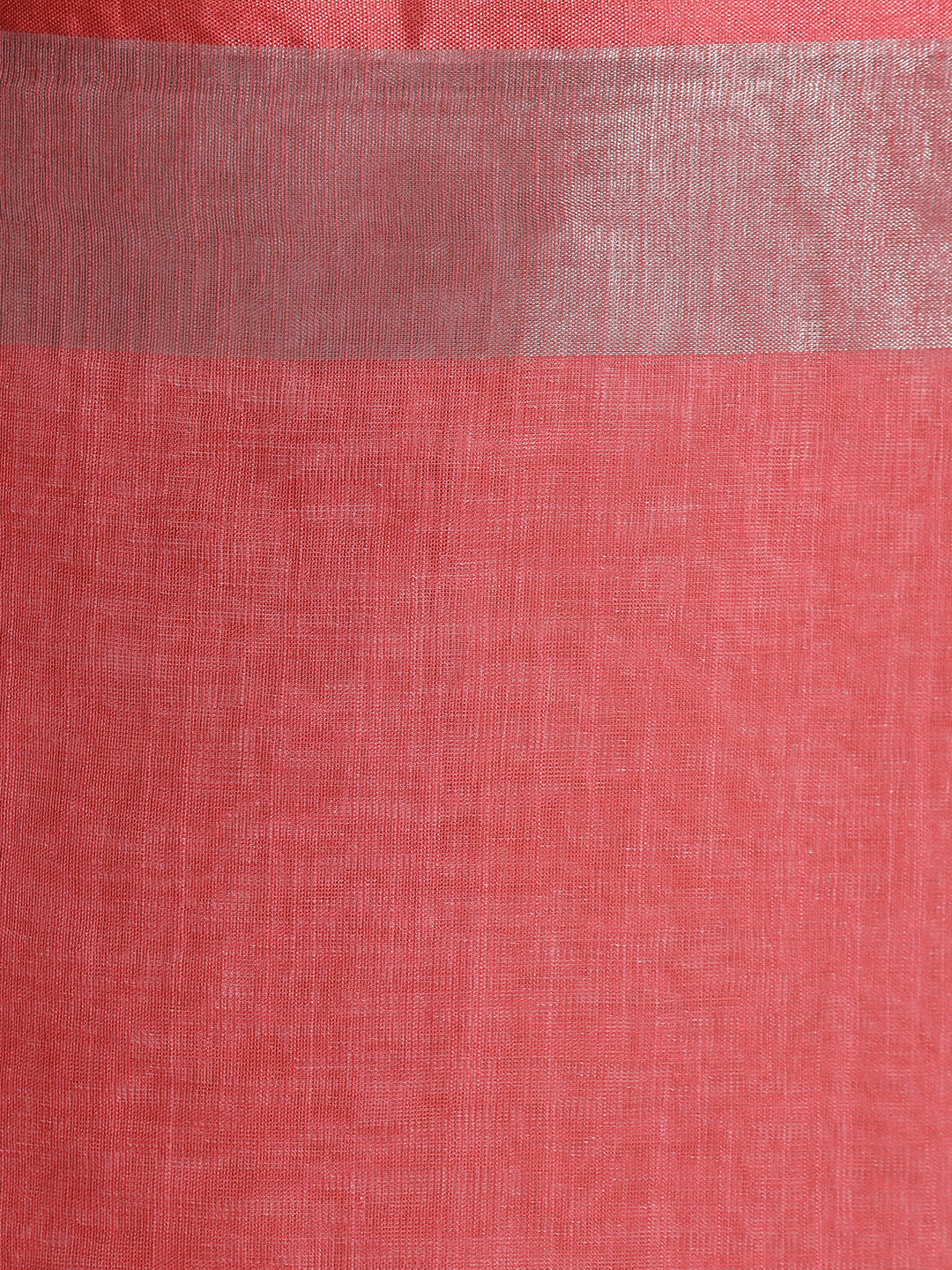 White Floral Printed Daily Wear Pure Linen Saree