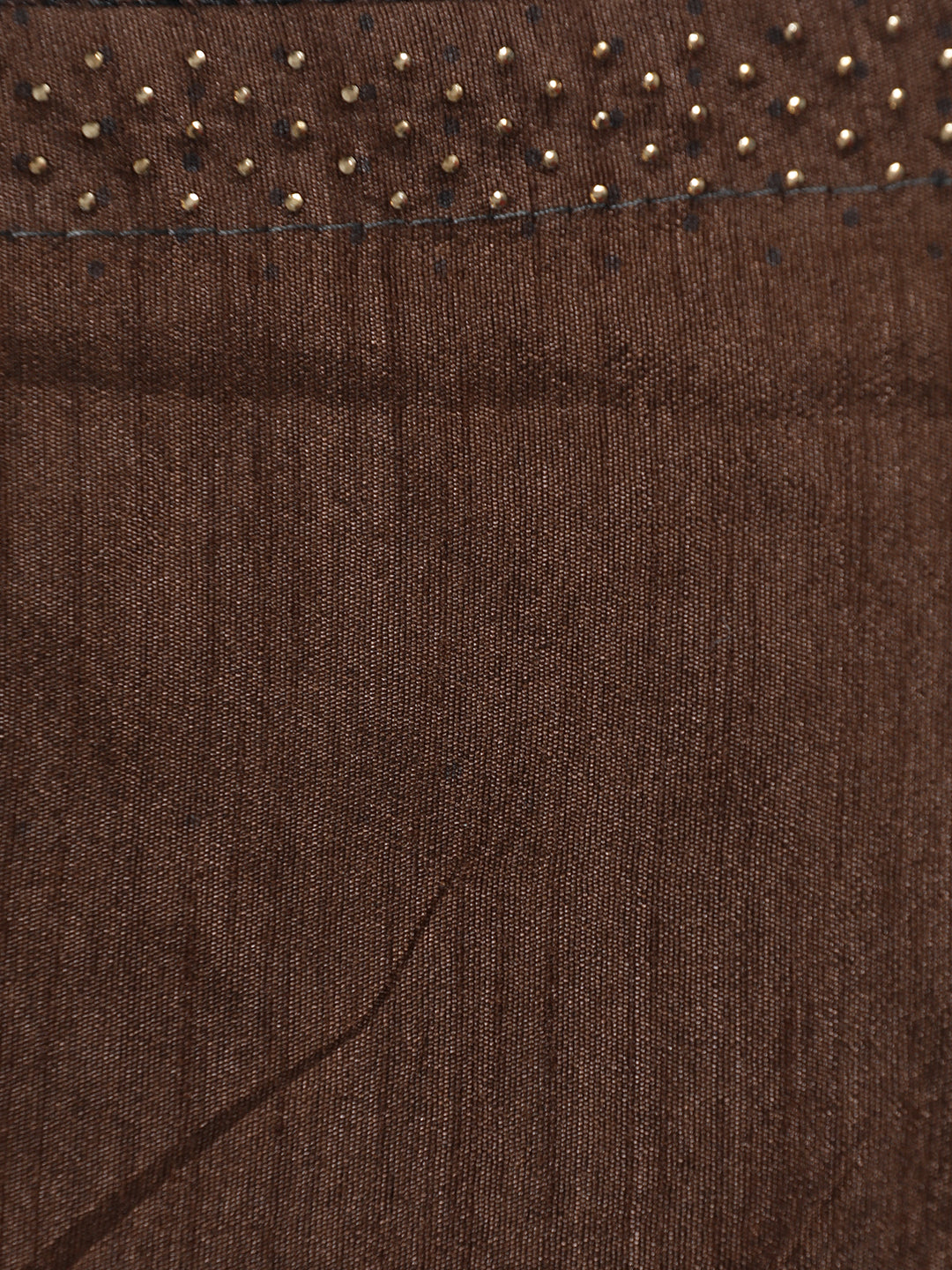 Brown Embellished Floral Printed Georgette Saree