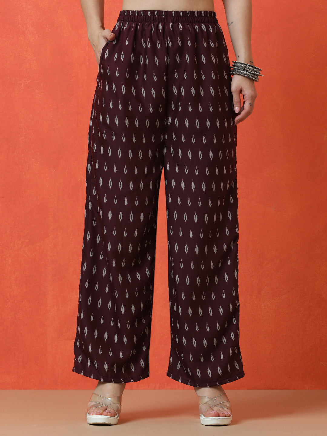 Floral Printed Straight Viscose Rayon Kurta & Trousers Sets