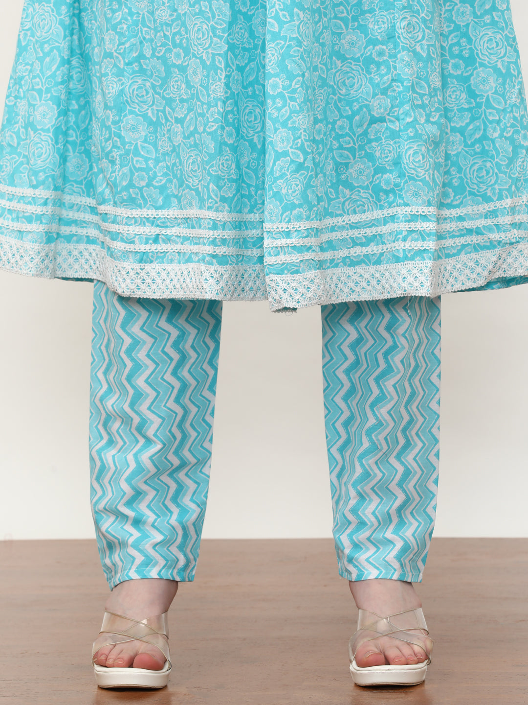 Embroidered Pure Cotton Floral Kurta Sets With Dupatta