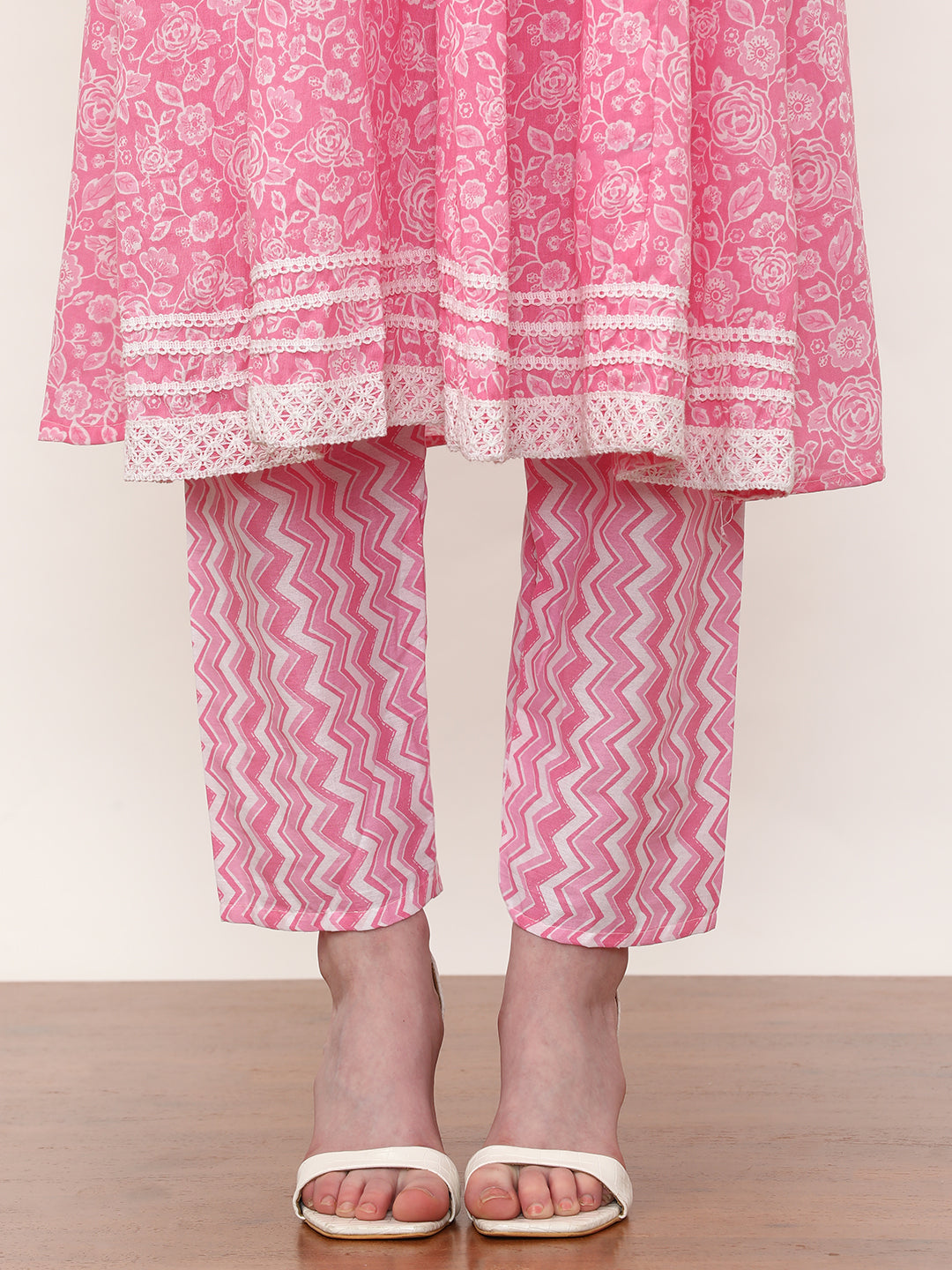 Embroidered Pure Cotton Floral Kurta Sets With Dupatta