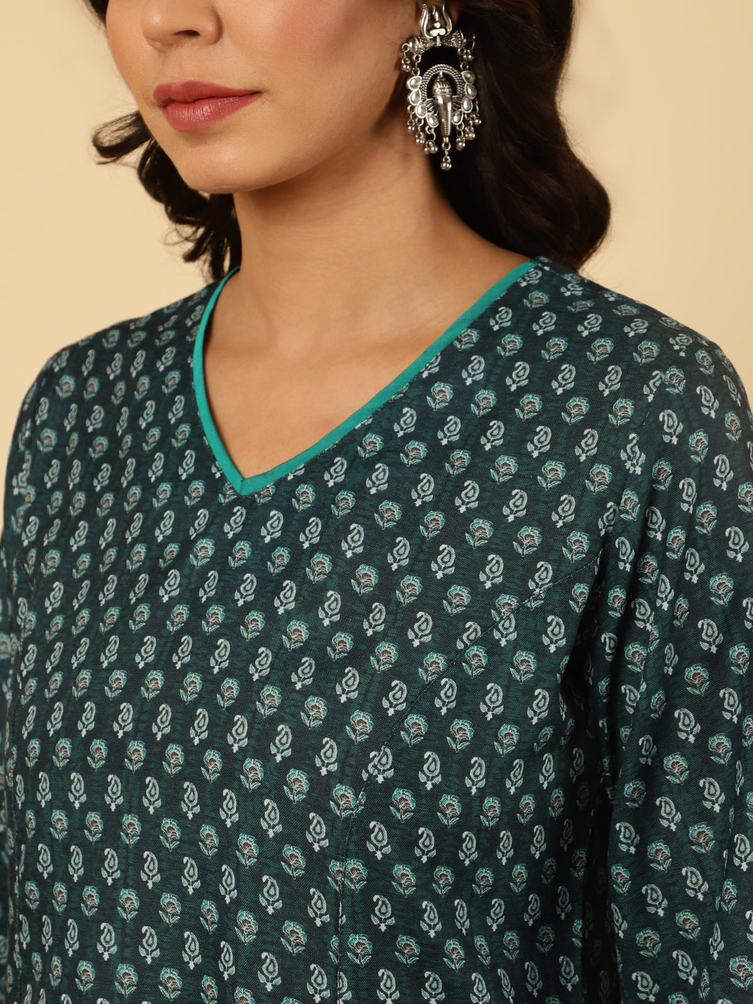 TEAL EMBROIDERED PAKISTANI KURTA WITH PANTS AND DUPATTA