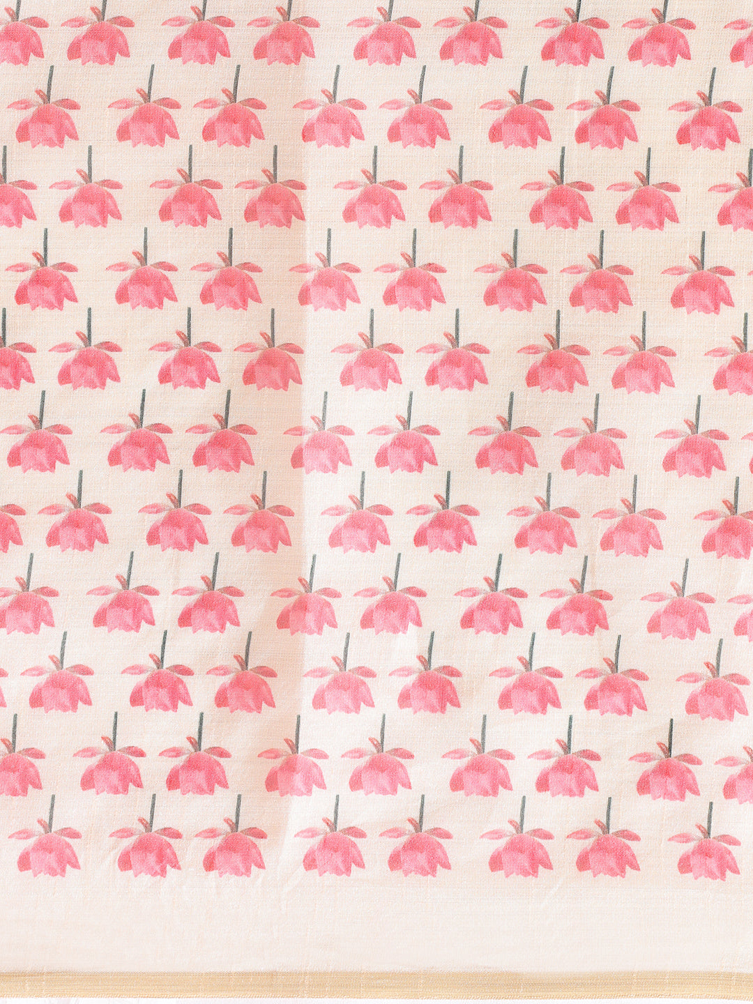 Floral Tussar Silk Saree with Unstiched Blouse