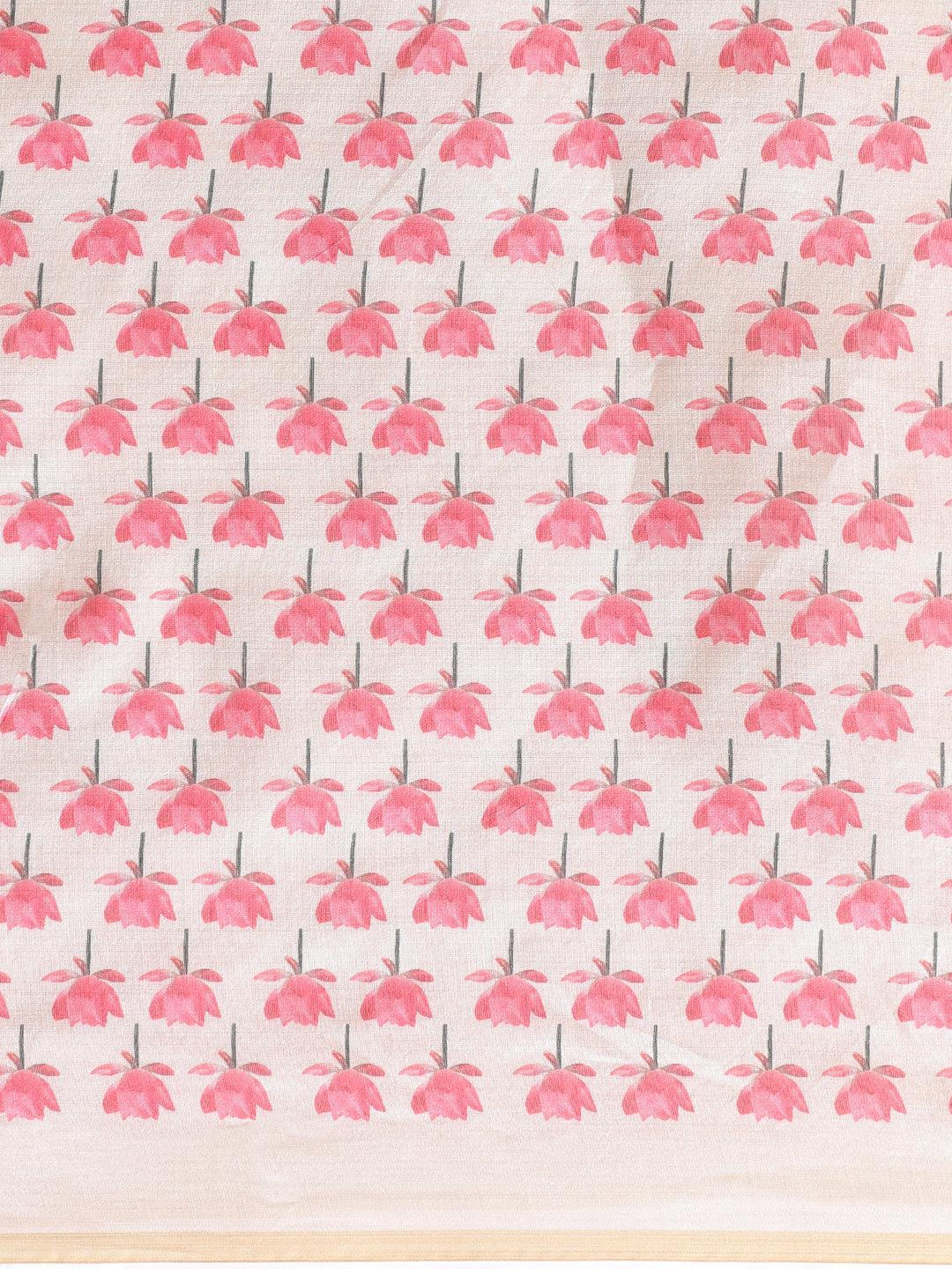 Floral Tussar Silk Saree with Unstiched Blouse