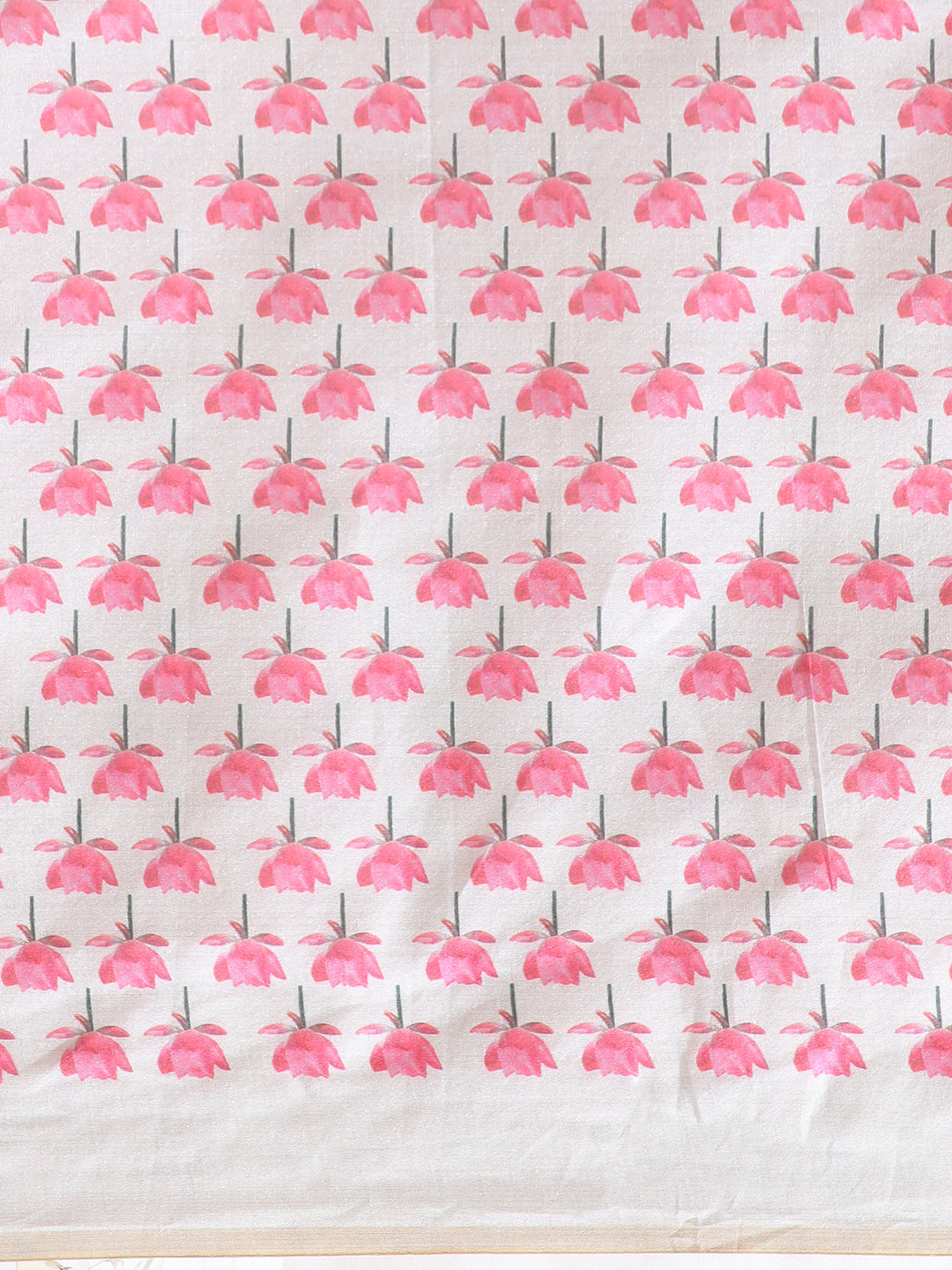 Floral Tussar Silk Saree with Unstiched Blouse