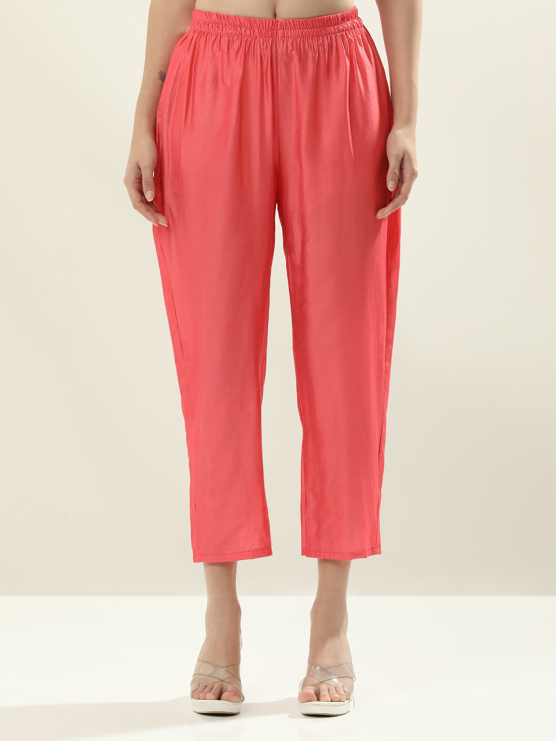 Floral Printed Anarkali Organza Flared Kurta & Palazzos Sets