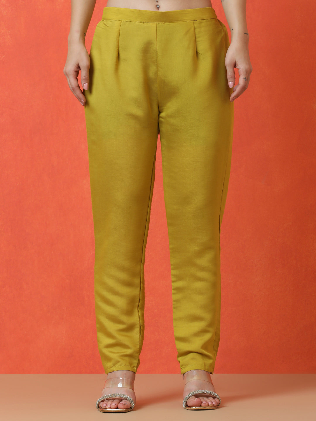 Floral Embroidered Straight Silk Blend Kurta & Trousers Sets