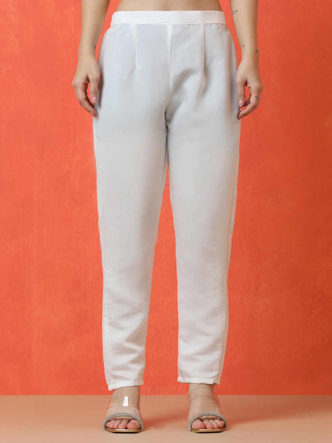 Floral Embroidered Straight Silk Blend Kurta & Trousers Sets