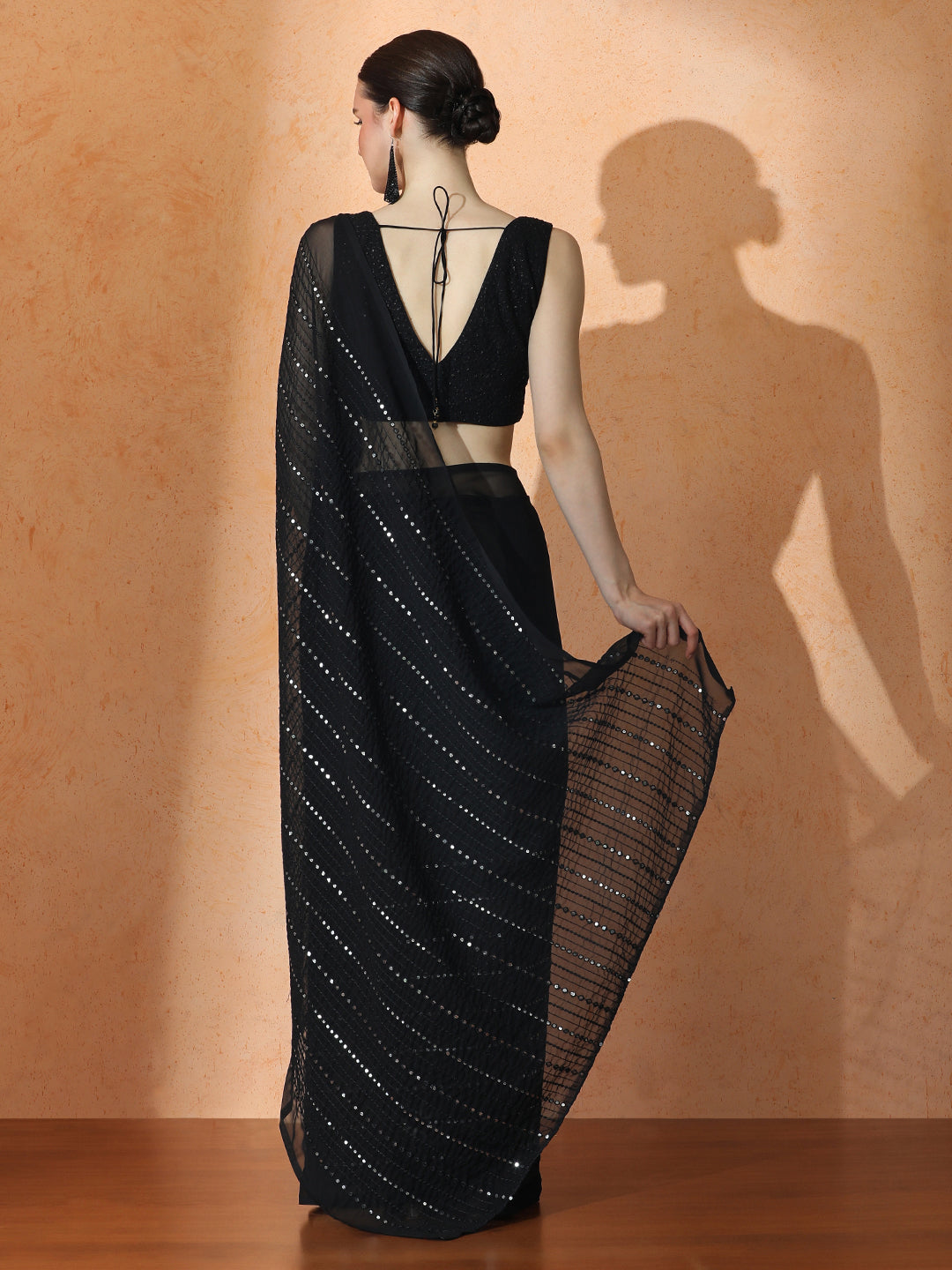 Embellished Premium Georgette Saree with Unstiched Blouse