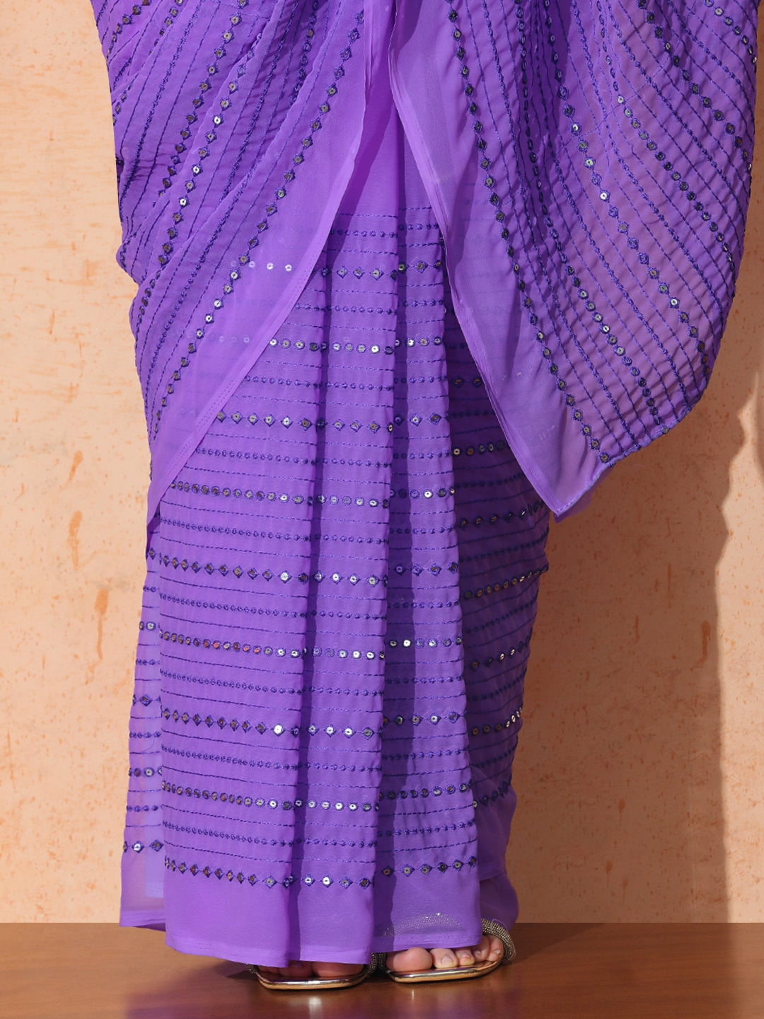 Embellished Premium Georgette Saree with Unstiched Blouse