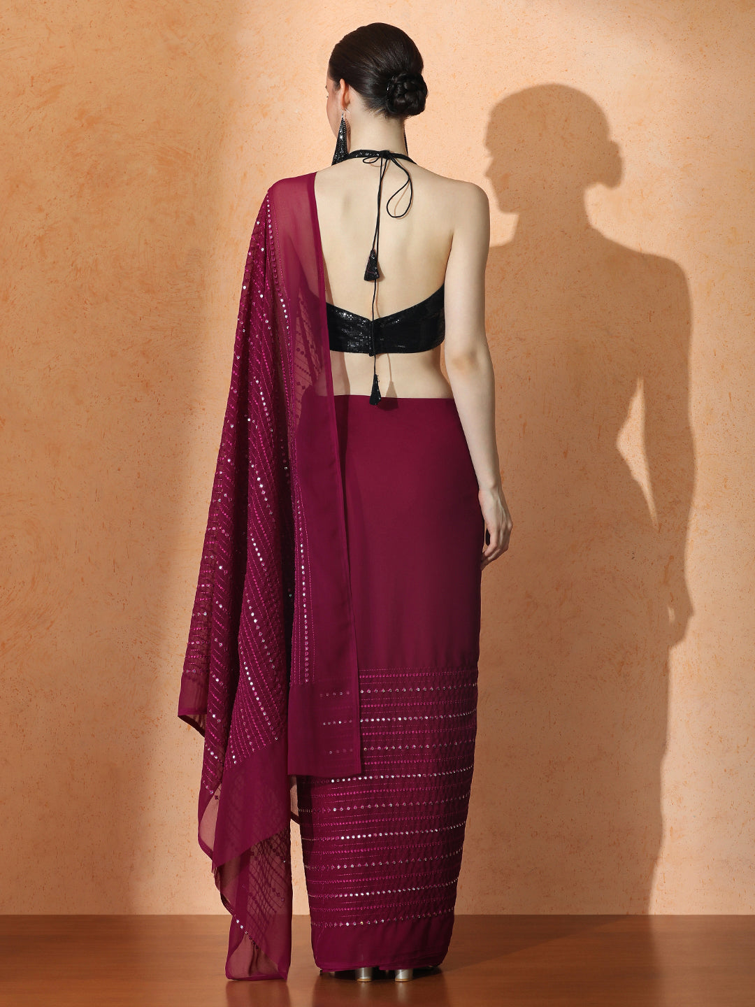 Embellished Premium Georgette Saree with Unstiched Blouse