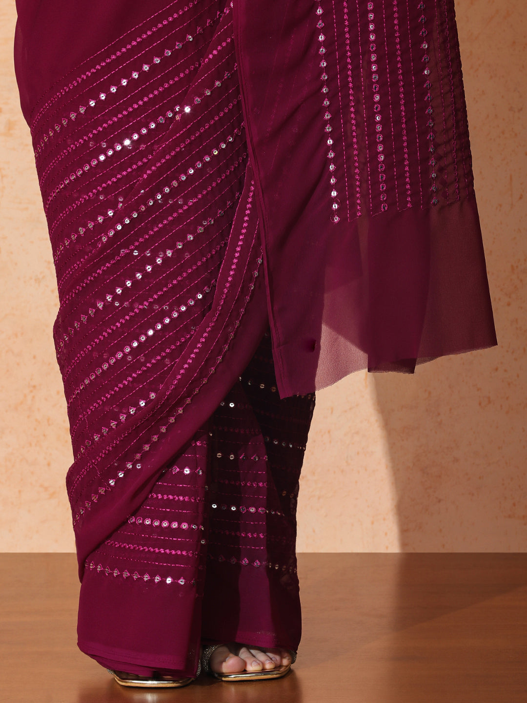 Embellished Premium Georgette Saree with Unstiched Blouse
