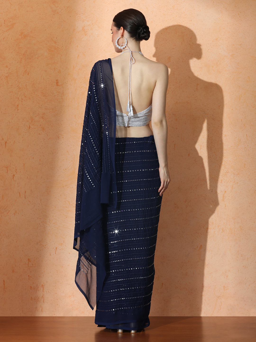 Embellished Premium Georgette Saree with Unstiched Blouse