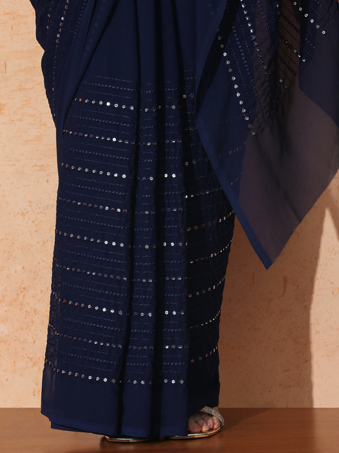 Embellished Premium Georgette Saree with Unstiched Blouse