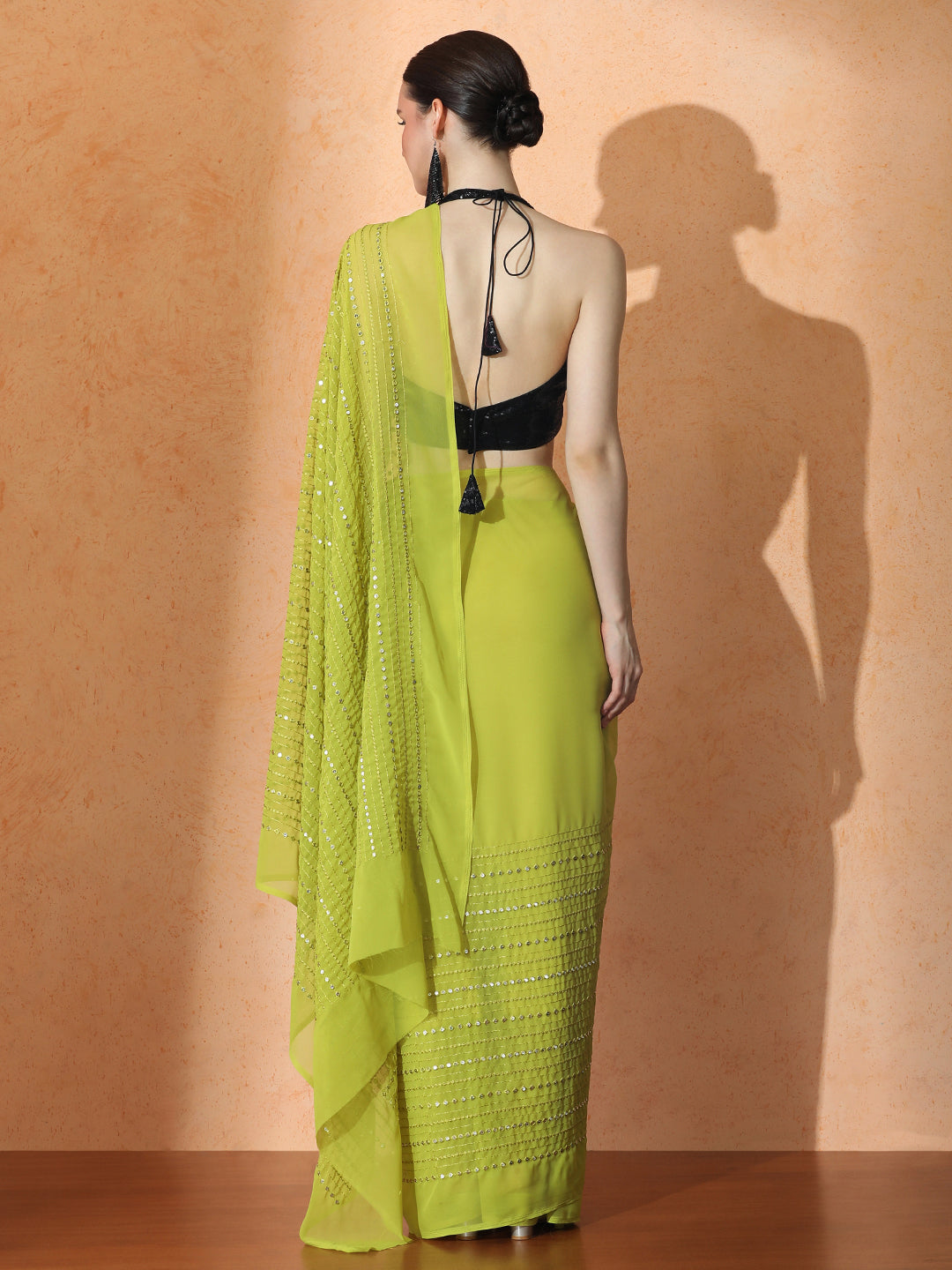 Embellished Premium Georgette Saree with Unstiched Blouse