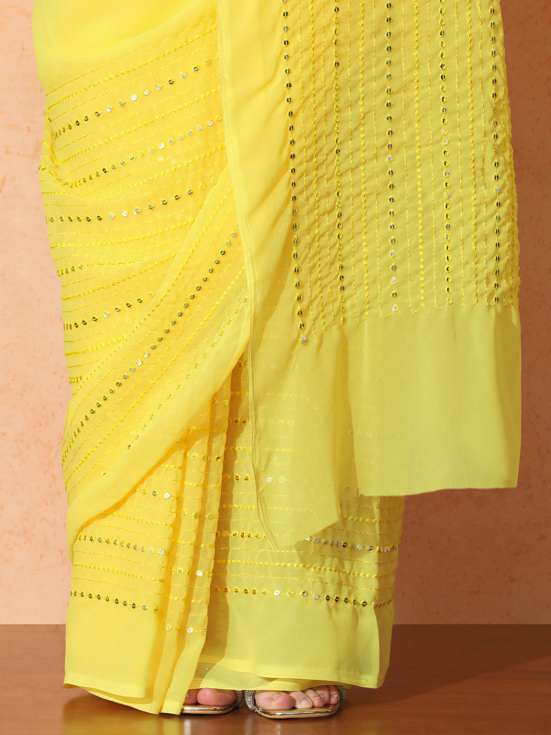 Embellished Premium Georgette Saree with Unstiched Blouse