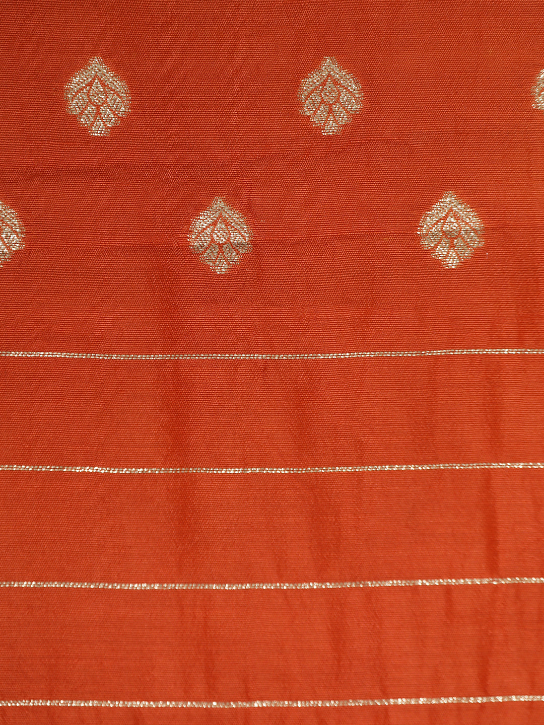 Festive Orange Zari Woven Heavy Banarasi Saree