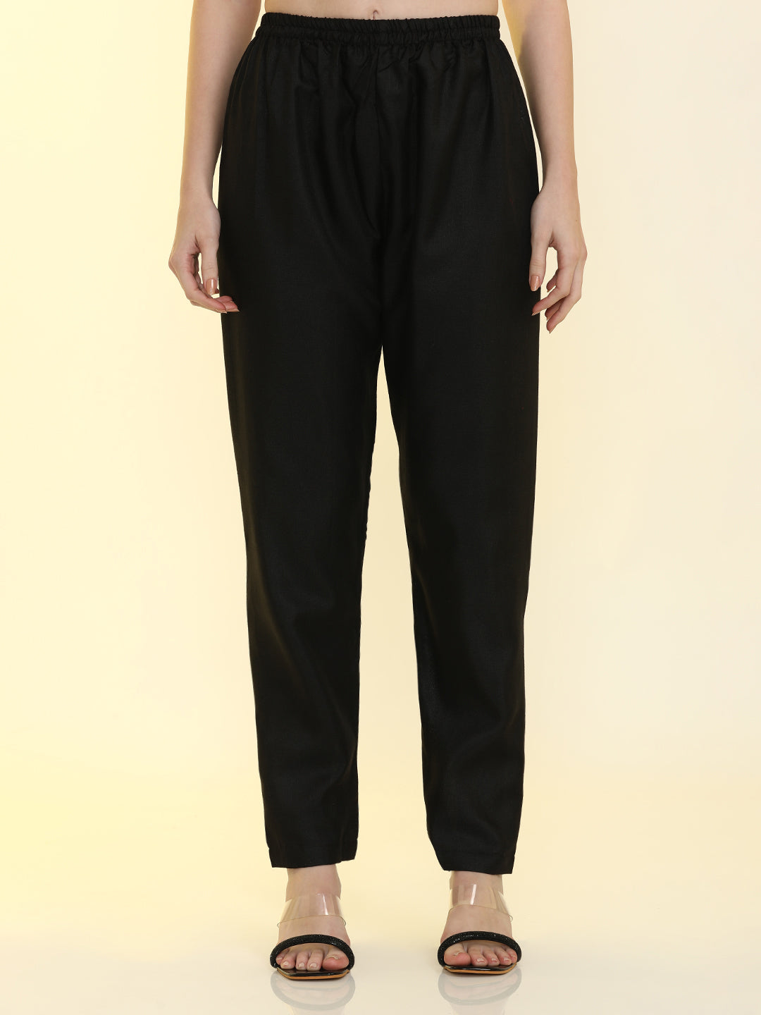 Solid Solid Anarkali Georgette Flared Kurta & Trousers Sets