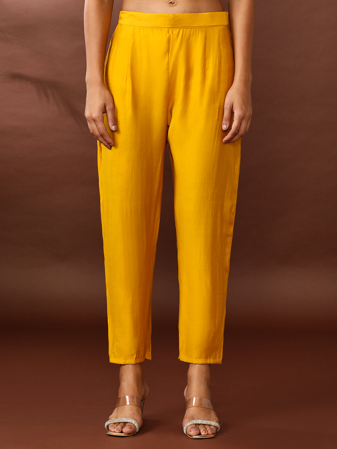 Floral Embroidered Chanderi Silk Kurta & Trousers Sets