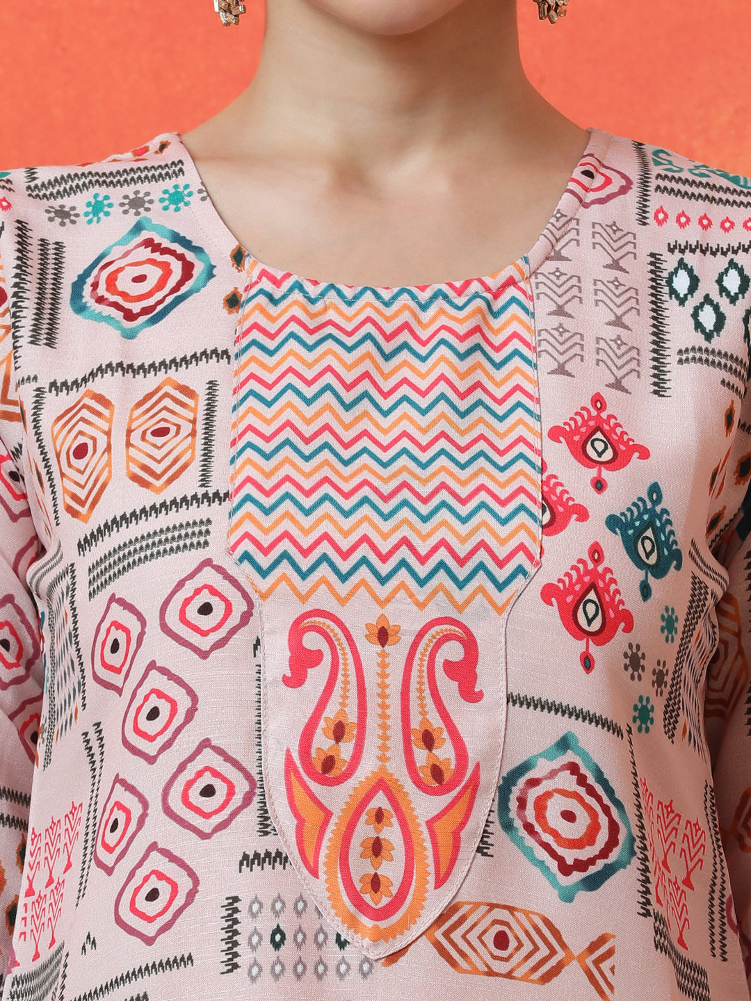 Floral Printed Straight Pure Cotton Kurta & Trousers Sets