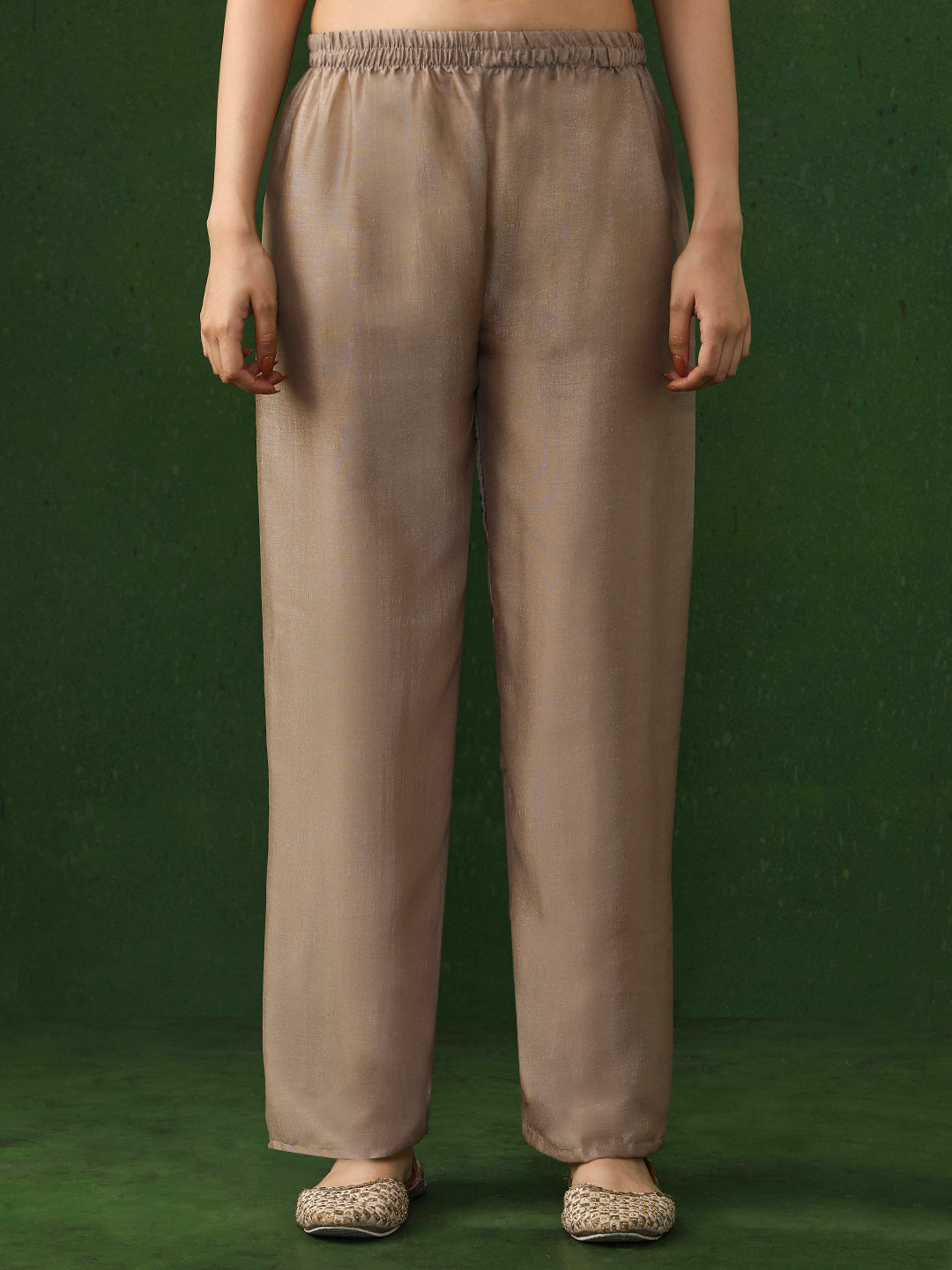 Floral Embroidered A-Line Silk Blend Kurta & Trousers Sets