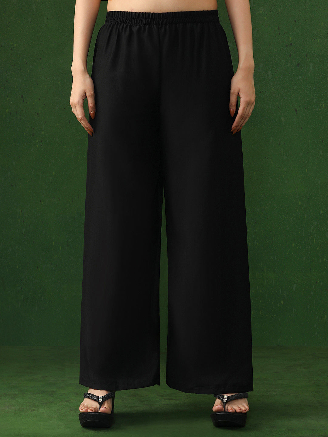 Solid Embroidered Straight Kurta & Trousers Sets